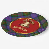 ボイルタータンチェックパーソナライズされたクリスマス ペーパープレート (アングル)