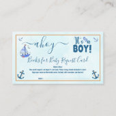 ボイルボートの赤ちゃん航海のシャワー エンクロージャーカード (正面)