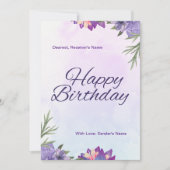 ボイレットフラワーデリケートフローラ誕生日カード シーズンカード (正面)