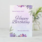 ボイレットフラワーデリケートフローラ誕生日カード シーズンカード (スタンド正面)