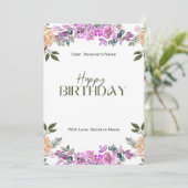 ボイレットワイルドフラワーデリケートフローラ誕生日カード シーズンカード (スタンド正面)