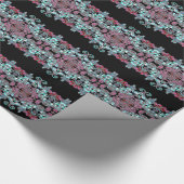 ボイレンタバロックパターン(の模様が)あるストライプの美しい ラッピングペーパー (角)