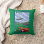 ボイング分野のヴィンテージ旅行ポスター クッション (ブランケット)