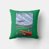 ボイング分野のヴィンテージ旅行ポスター クッション (裏面)