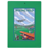 ボイング分野のヴィンテージ旅行ポスター クリップボード (裏面)