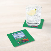 ボイング分野のヴィンテージ旅行ポスター スクエアペーパーコースター (インサイチュ)