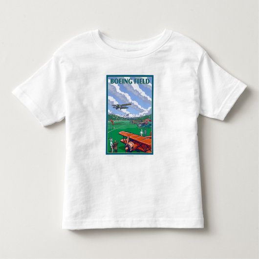 ボイング分野のヴィンテージ旅行ポスター トドラーTシャツ (正面)