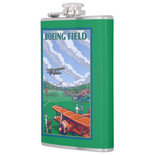 ボイング分野のヴィンテージ旅行ポスター フラスク (左)