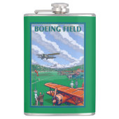 ボイング分野のヴィンテージ旅行ポスター フラスク (正面)