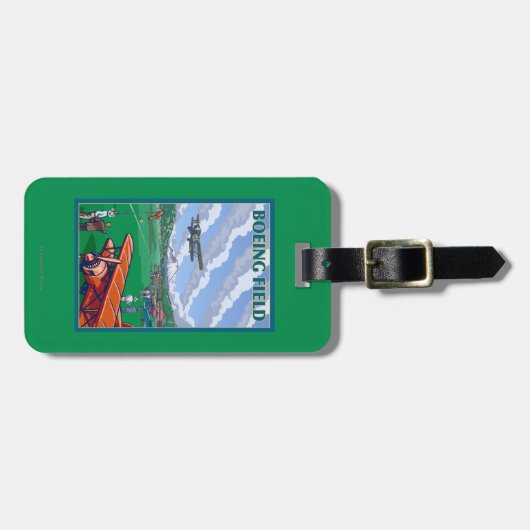 ボイング分野のヴィンテージ旅行ポスター ラゲッジタグ (正面横)