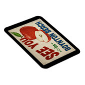 ボイントンビーチフロリダアップル – ヴィンテージトラベル マグネット (右側)