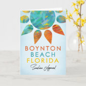 ボイントンビーチフロリダサンシャイントラベル カード (黄色い花)