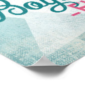 ボイントンビーチフロリダピンクフラミンゴレトロ ポスター (角)