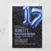 ボイ10代のルブルー17番目の誕生日招待状 招待状 (正面)