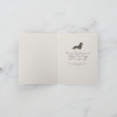 ボウお洒落ペットのクリスマスフォト折り畳みカード サンキューカード (内部)