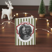 ボウお洒落ペットのクリスマスフォト折り畳みカード サンキューカード