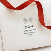 ボウお洒落リボンのファミリ名と住所 セルフインキングスタンプ