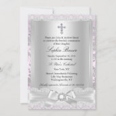 ボウかわいらしクロス第1共産紫 招待状 (正面)