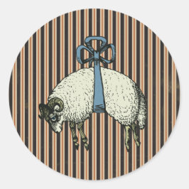 ボウかわいらしヒツデザイナーオプション～サークルシール ラウンドシール