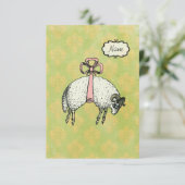 ボウかわいらしヒツデザイナーオプション～招待状 招待状 (スタンド正面)