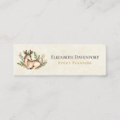 ボウかわいらしホを敷く水彩鹿 スキニー名刺 (正面)