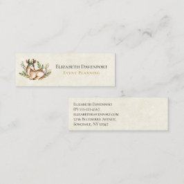 ボウかわいらしホを敷く水彩鹿 スキニー名刺