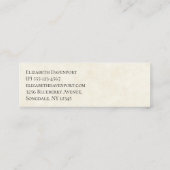 ボウかわいらしホを敷く水彩鹿 スキニー名刺 (裏面)