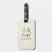 ボウかわいらしホを敷く水彩鹿 ラゲッジタグ (裏面縦)