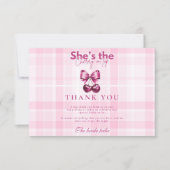 ボウさくらんぼオントップブライダルシャワー サンキューカード (正面)