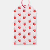 ボウさくらんぼオントップベビーガールシャワーサンキュー ギフトタグ (裏面)