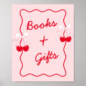 ボウさくらんぼ赤ちゃんシャワー本とギフト ポスター (正面)