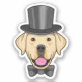 ボウを持った犬の花婿 シール (正面)