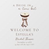 ボウエスプレッソマルティーニブライダルシャワーウェルカムサイン ウィンドウサイン (シート)