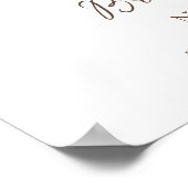 ボウエスプレッソマルティーニブライダルシャワーウェルカムサイン ポスター (角)