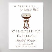 ボウエスプレッソマルティーニブライダルシャワーウェルカムサイン ポスター (正面)