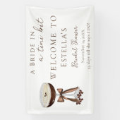 ボウエスプレッソマルティーニブライダルシャワーウェルカムサイン 横断幕 (縦)