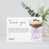 ボウエスプレッソマルティーニブライダルシャワーサンキューユー エンクロージャーカード (スタンド正面)