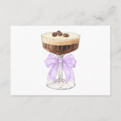 ボウエスプレッソマルティーニブライダルシャワーレシピ エンクロージャーカード (裏面)