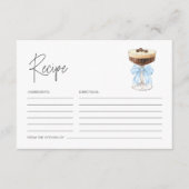 ボウエスプレッソマルティーニブライダルシャワーレシピ エンクロージャーカード (正面)