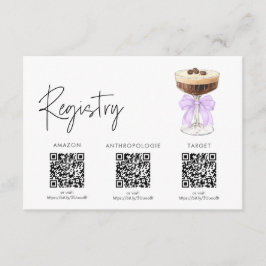 ボウエスプレッソマルティーニブライダルシャワー – レジストリ エンクロージャーカード