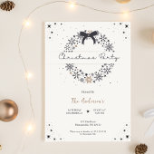 ボウエレガントクリスマスホリデーパーティー 招待状