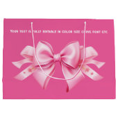 ボウオントレンディーバービエドールバブルガムピンク ラージペーパーバッグ (裏面)