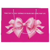 ボウオントレンディーバービードルホットピンク ラージペーパーバッグ (裏面)