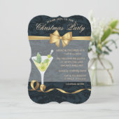 ボウカクテルエレガントクリスマスパーティー 招待状 (スタンド正面)