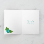 ボウカスタマイズ可能な可愛い牛誕生日 カード (内部)