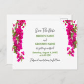 ボウガインビリアのトロピカルグリーン藤紫の結婚式 ポストカード (正面/裏面)