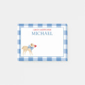 ボウキッズ付きブルージンガムカスタム犬ランチボックス ポストイット (正面)