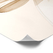 ボウクリームベージュ誕生日パーティーへようこそ ポスター (角)