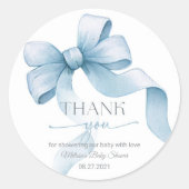 ボウコケット少年ベイビーシャワー ラウンドシール (正面)