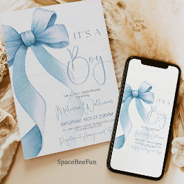ボウコケット少年ベイビーシャワー 招待状